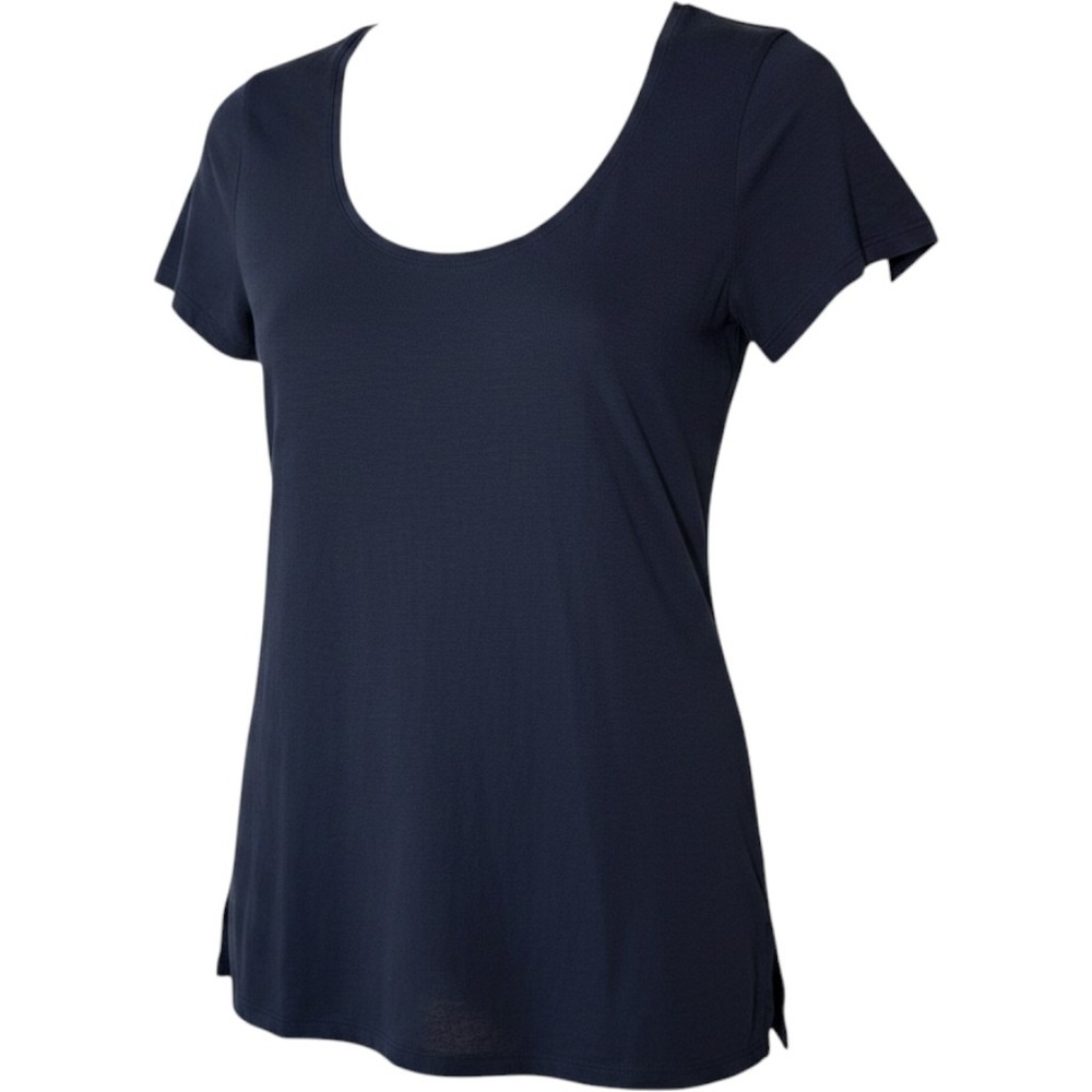 Theory Pinati B Sea Slub Scoop Neck Cotton T-Shirt Women's M